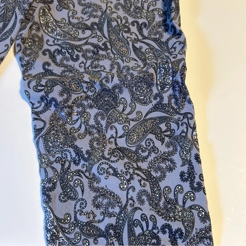 Jules & Leopold Womens Pants‎ Size XL Paisley Print Pull-on Cropped Comfy Resort